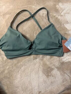 Shade & Shore Sage Green Strappy Bikini Top
